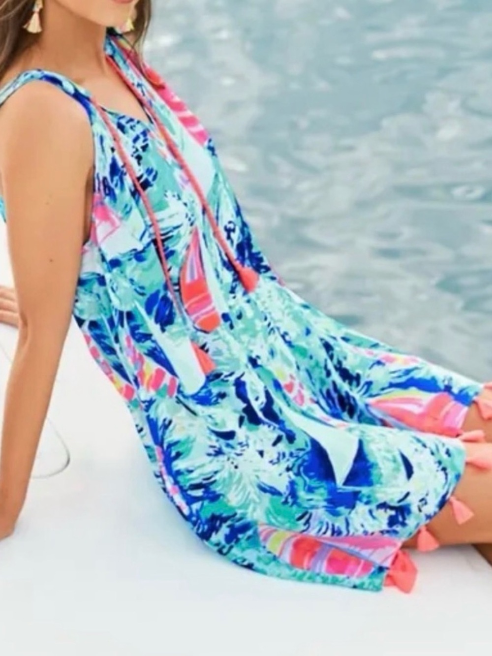 Lilly Pulitzer Roxi Dress Cover Up Hey Bay Bay Blue
Nautical Boats Size XS